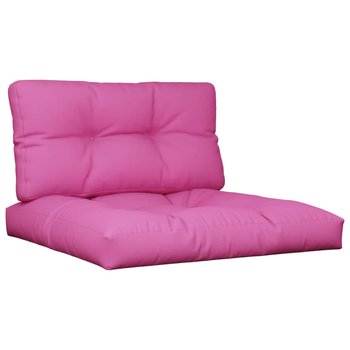 vidaXL Poduszki na sofę z palet, 2 szt., różowe, tkanina - vidaXL