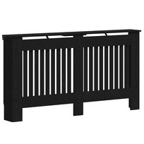 vidaXL Pokrywa Grzejnika Czarny Dąb 152 x 19 x 81,5 cm vidaXL
