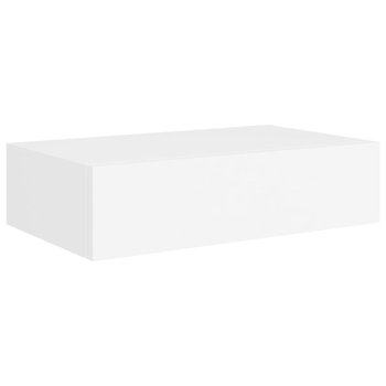 vidaXL Półka ścienna z szufladą, biała, 40 x 23,5 x 10 cm, MDF - vidaXL