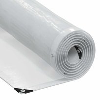vidaXL Przezroczysta plandeka z oczkami 2x4 m Polietylen