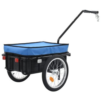vidaXL Przyczepa rowerowa/wózek ręczny 155x60x83 cm stalowa, niebieska - vidaXL