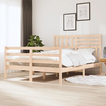 vidaXL Rama łóżka, 135x190 cm, lite drewno - vidaXL