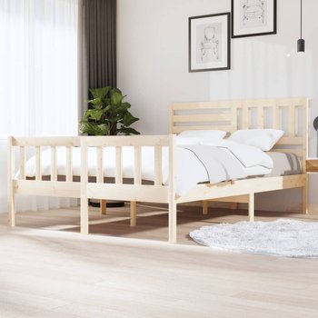 vidaXL Rama łóżka, 150x200 cm, lite drewno - vidaXL