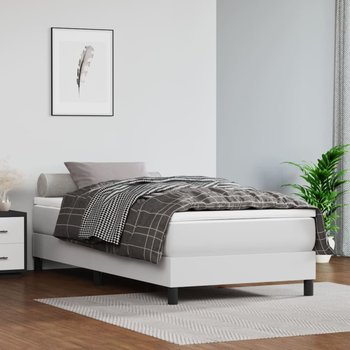 vidaXL Rama łóżka, biała, 100x200 cm, sztuczna skóra - vidaXL