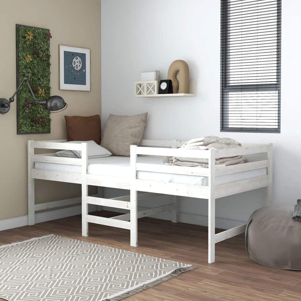Фото - Ліжечко VidaXL Rama łóżka, biała, 90 x 200 cm, lite drewno sosnowe 
