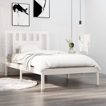vidaXL Rama łóżka, biała, lite drewno sosnowe, 100 x 200 cm - vidaXL