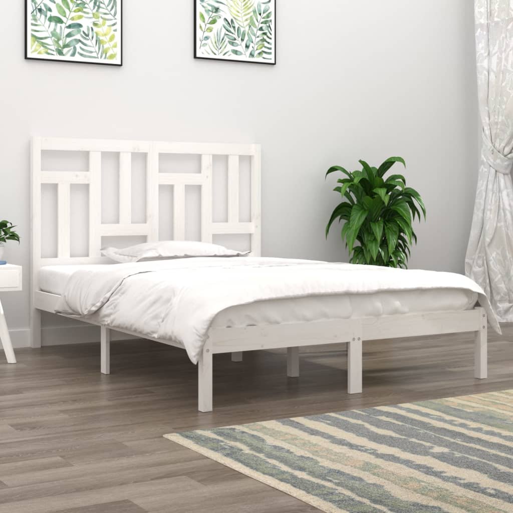 Фото - Ліжко VidaXL Rama łóżka, biała, lite drewno sosnowe, 180x200 cm 