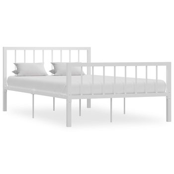 vidaXL Rama łóżka, biała, metalowa, 120 x 200 cm - vidaXL