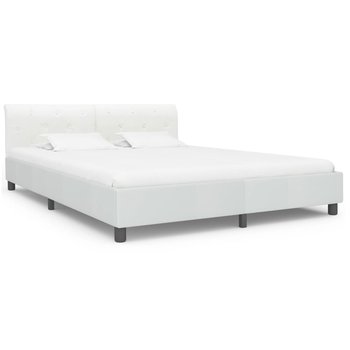 vidaXL Rama łóżka, biała, sztuczna skóra, 160 x 200 cm - vidaXL