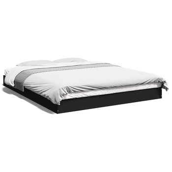 vidaXL Rama łóżka, czarna, 160x200 cm, materiał drewnopochodny - vidaXL