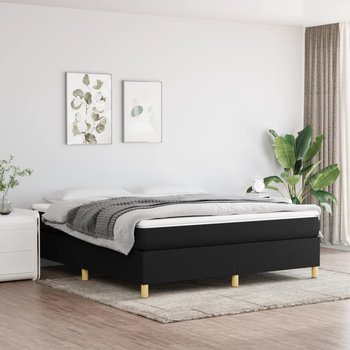 vidaXL Rama łóżka, czarna, 180x200 cm, obita tkaniną - vidaXL