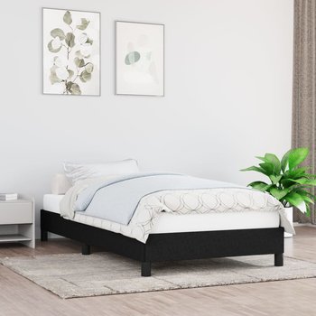 vidaXL Rama łóżka, czarna, 90 x 200 cm, tapicerowana tkaniną - vidaXL
