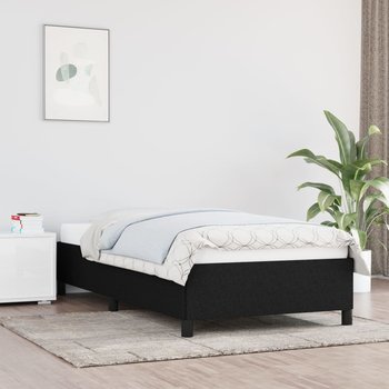 vidaXL Rama łóżka, czarna, 90x200 cm, tapicerowana tkaniną - vidaXL