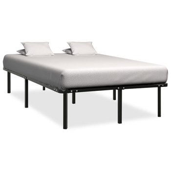 vidaXL Rama łóżka, czarna, metalowa, 120 x 200 cm - vidaXL
