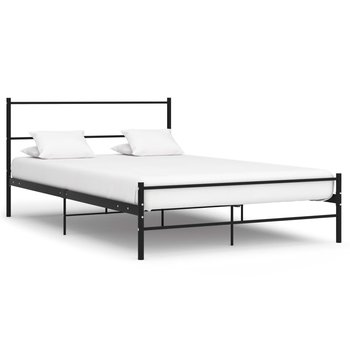 vidaXL Rama łóżka, czarna, metalowa, 160 x 200 cm - vidaXL