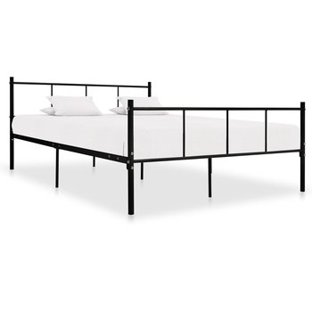vidaXL Rama łóżka, czarna, metalowa, 160x200 cm - vidaXL