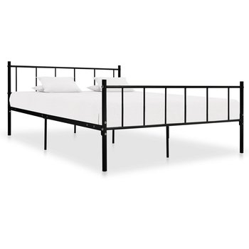 vidaXL Rama łóżka, czarna, metalowa, 180 x 200 cm - vidaXL