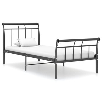 vidaXL Rama łóżka, czarna, metalowa, 90 x 200 cm  - vidaXL