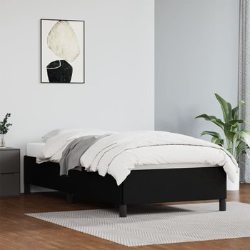 vidaXL Rama łóżka, czarna, obita sztuczną skórą, 80x200 cm - vidaXL