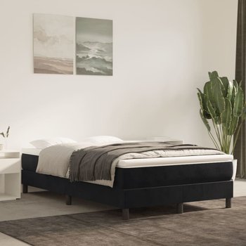 vidaXL Rama łóżka, czarna, tapicerowana aksamitem, 120 x 200 cm - vidaXL