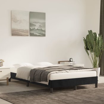 vidaXL Rama łóżka, czarna, tapicerowana aksamitem, 120 x 200 cm - vidaXL