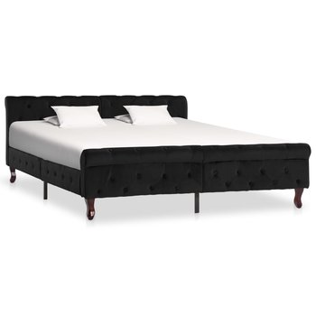vidaXL Rama łóżka, czarna, tapicerowana aksamitem, 160 x 200 cm - vidaXL