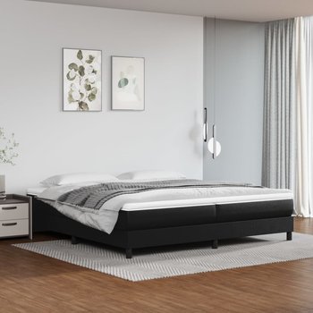 vidaXL Rama łóżka, czarne, 200x200 cm, sztuczna skóra - vidaXL