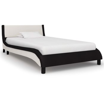 vidaXL Rama łóżka, czarno-biała, sztuczna skóra, 90 x 200 cm - vidaXL