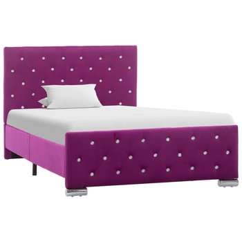 vidaXL Rama łóżka, fioletowa, tapicerowana aksamitem, 100x200 cm - vidaXL