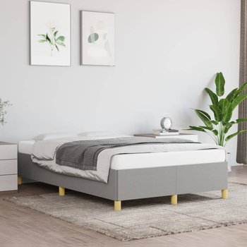 vidaXL Rama łóżka, jasnoszara, 120 x 200 cm, tapicerowana tkaniną - vidaXL