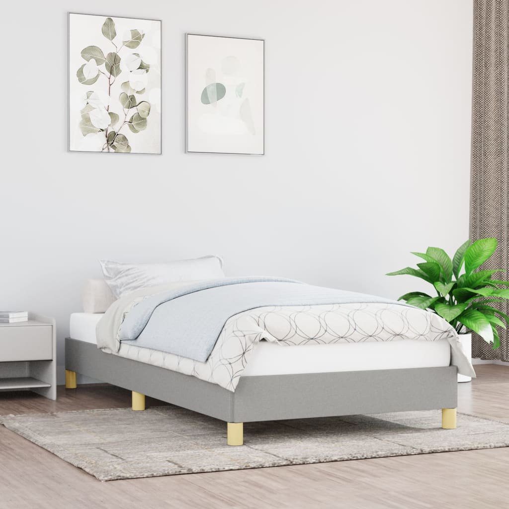 Фото - Ліжко VidaXL Rama łóżka, jasnoszara, 80 x 200 cm, tapicerowana tkaniną 