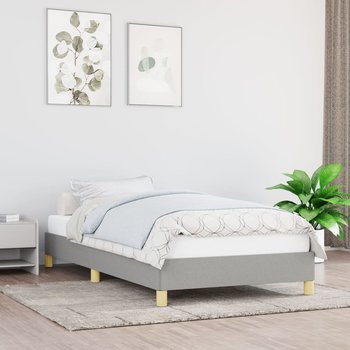 vidaXL Rama łóżka, jasnoszara, 80 x 200 cm, tapicerowana tkaniną - vidaXL