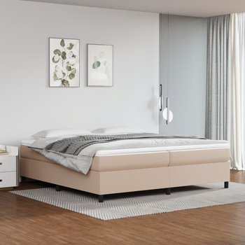 vidaXL Rama łóżka, kolor cappuccino, 200x200 cm, sztuczna skóra - vidaXL