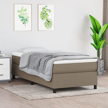 vidaXL Rama łóżka, kolor taupe, 90 x 200 cm, tapicerowana tkaniną - vidaXL