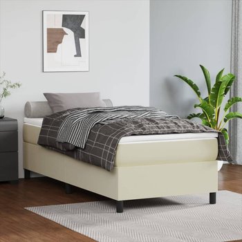 vidaXL Rama łóżka, kremowa, obita sztuczną skórą, 80x200 cm - vidaXL