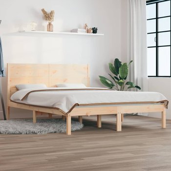 vidaXL Rama łóżka, lite drewno, 150x200 cm - vidaXL