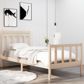 vidaXL Rama łóżka, lite drewno, 90x190 cm, pojedyncza - vidaXL