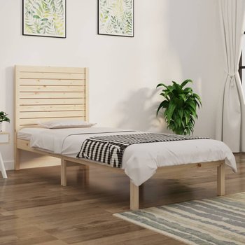vidaXL Rama łóżka, lite drewno, 90x190 cm, pojedyncza - vidaXL