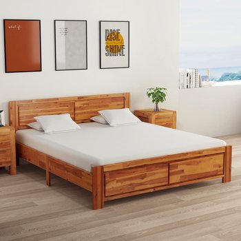 vidaXL Rama łóżka, lite drewno akacjowe, 160 x 200 cm - vidaXL