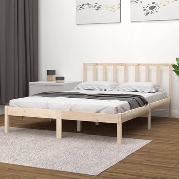 vidaXL Rama łóżka, lite drewno sosnowe, 120x190 cm, podwójna - vidaXL