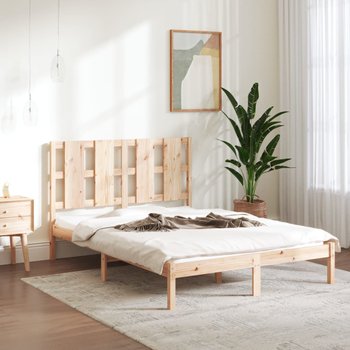 vidaXL Rama łóżka, lite drewno sosnowe, 140x200 cm - vidaXL
