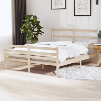 vidaXL Rama łóżka, lite drewno sosnowe, 150x200 cm - vidaXL