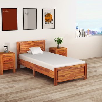 vidaXL Rama łóżka, lite drewno sosnowe, 90 x 200 cm - vidaXL