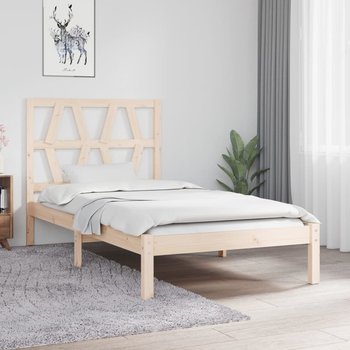 vidaXL Rama łóżka, lite drewno sosnowe, 90x190 cm, pojedyncza - vidaXL