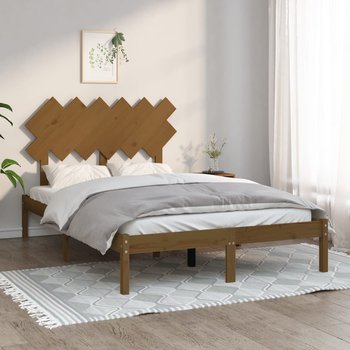vidaXL Rama łóżka, miodowy brąz, 120x190 cm, lite drewno - vidaXL