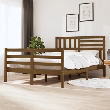 vidaXL Rama łóżka, miodowy brąz, 150x200 cm, lite drewno - vidaXL
