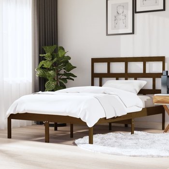 vidaXL Rama łóżka, miodowy brąz, 150x200 cm, lite drewno - vidaXL