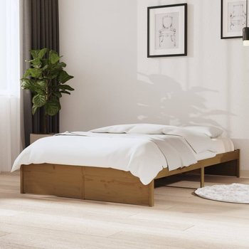 vidaXL Rama łóżka, miodowy brąz, lite drewno, 120 x 200 cm - vidaXL