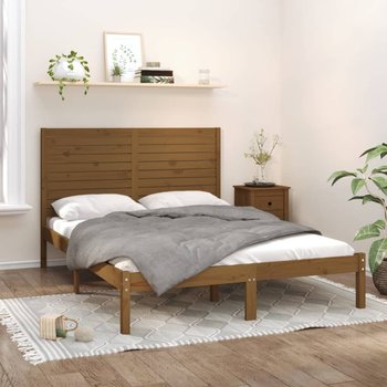 vidaXL Rama łóżka, miodowy brąz, lite drewno, 120x200 cm - vidaXL