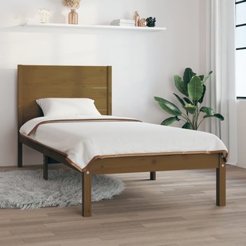 vidaXL Rama łóżka, miodowy brąz, lite drewno sosnowe, 100 x 200 cm - vidaXL